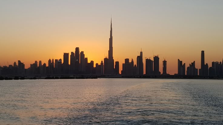 Wallpaper city uae coast buildings dubai sunset