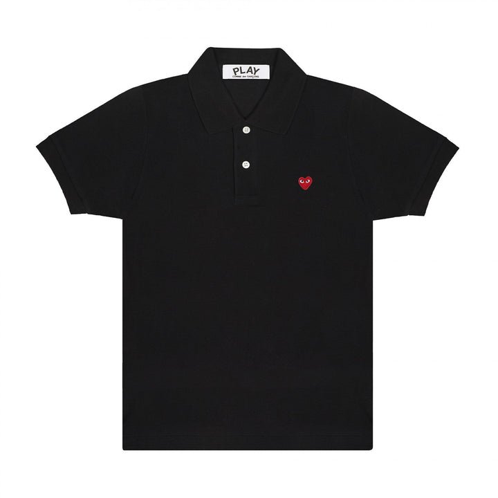 PLAY-POLO-SHIRT-SMALL-RED-EMBLEM-BLACK