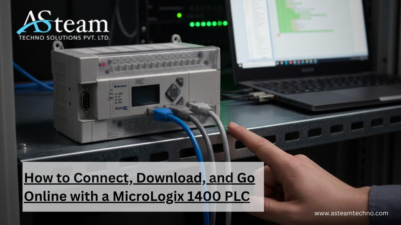 How to Connect, Download, and Go Online with a MicroLogix 1400 PLC