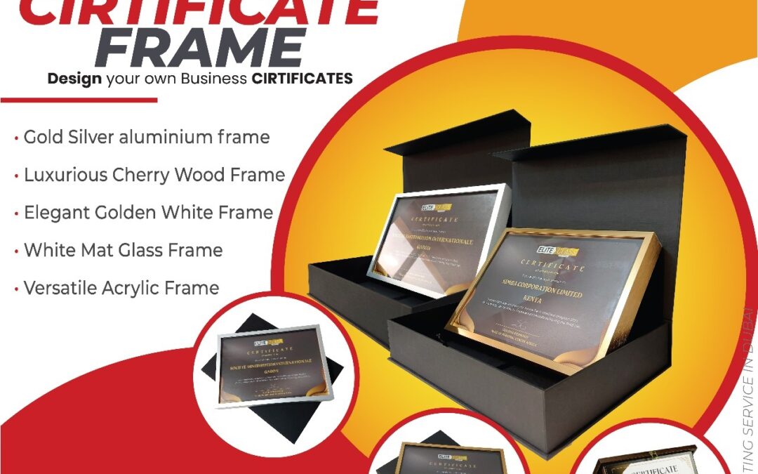 Certificate Printing Dubai – Custom Sizes & Paper Options